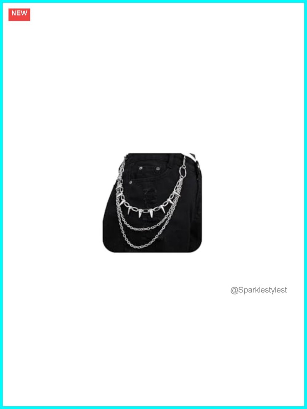Pants Chain Punk Hip Jewelry for Men Women Aluminium Alloy Jean Chain